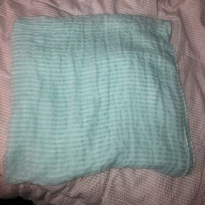 Mint green striped scarf